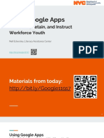 Using Google Apps To Recruit, Retain, and Instruct Workforce Youth
