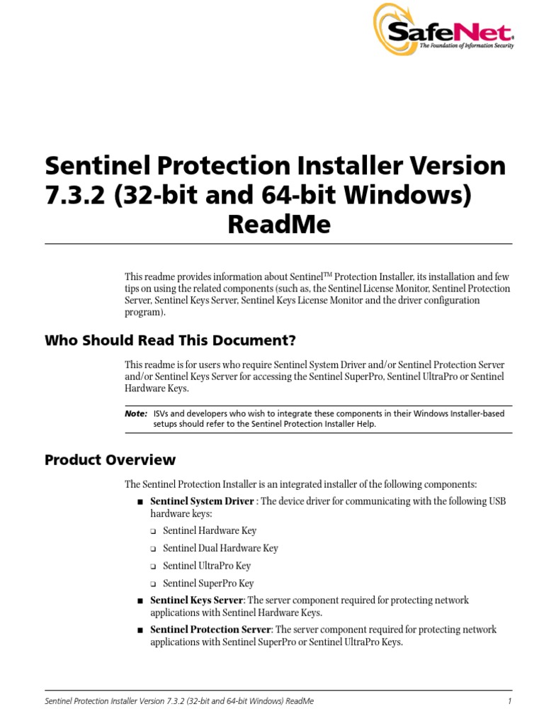 Sentinel Protection Installer Version PDF | PDF | Installation ...