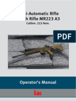 Semi-Automatic Rifle Match Rifle MR223 A3: Operator's Manual