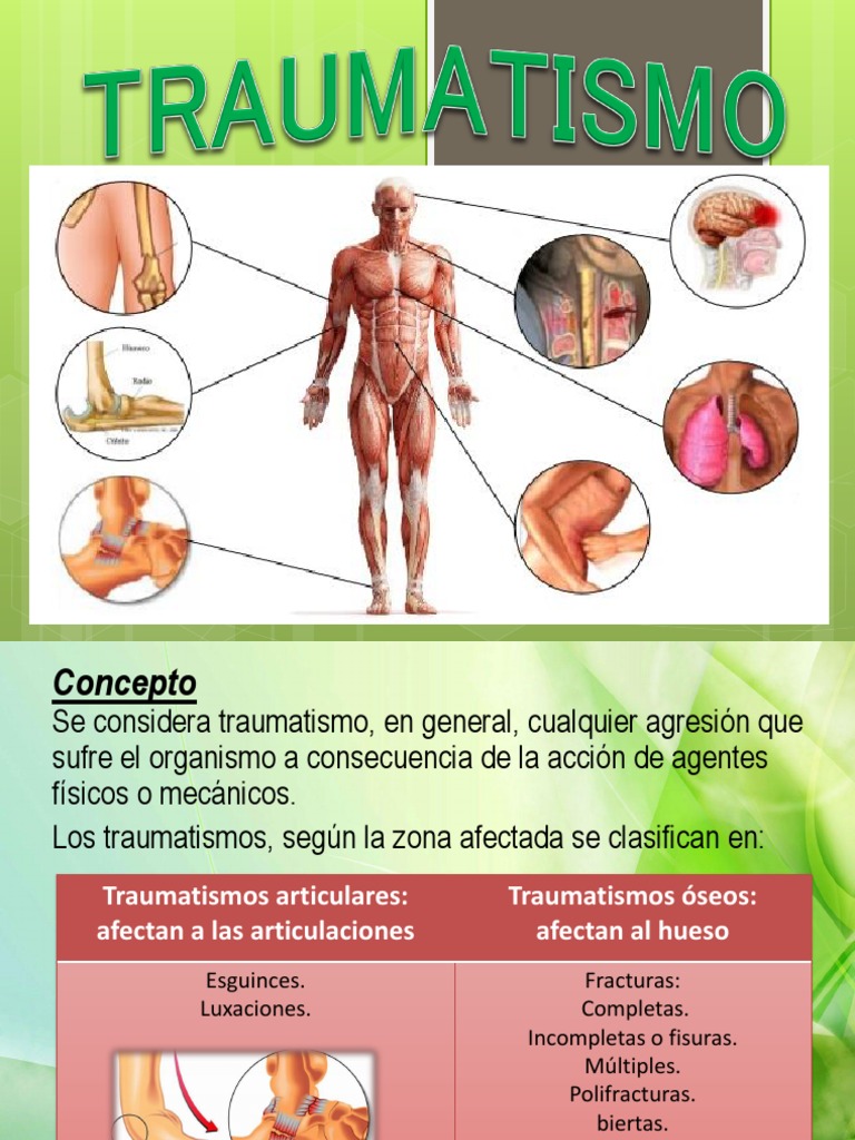 Definición y tipos de traumatismos | PDF | Lesión | Hueso