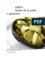 12 Increíbles Propiedades de La Palta o Aguacate