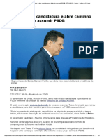 Perillo Retira Candidatura e Abre Caminho Para Alckmin Assumir PSDB - 27-11-2017 - Poder - Folha de S