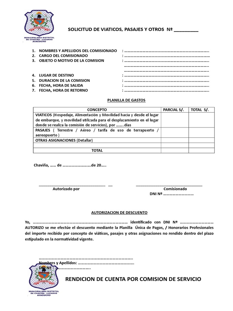 Formatos Viaticos | PDF | Presupuesto | Documentos legales