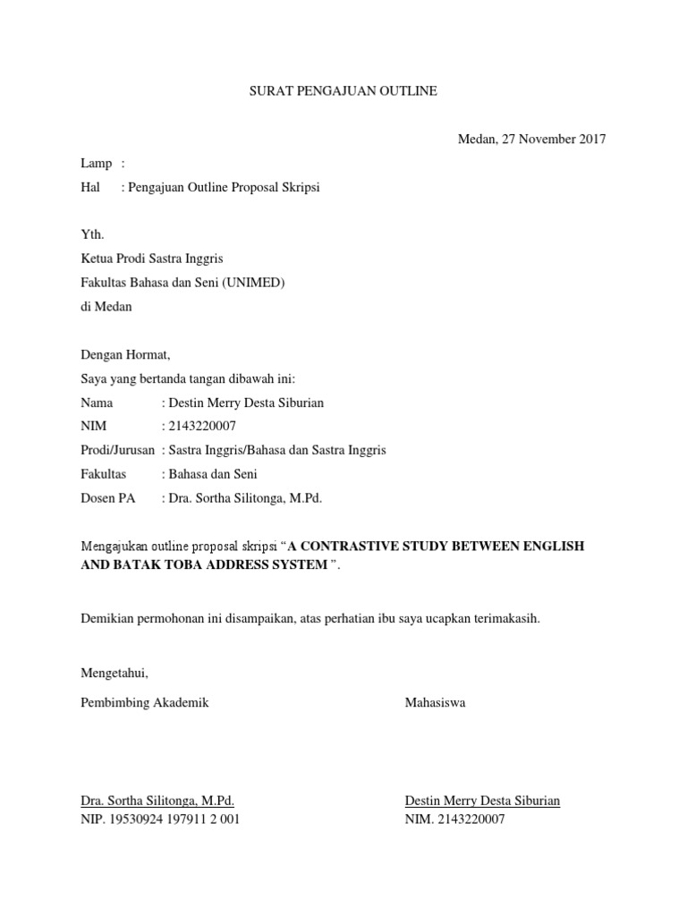 Contoh Outline Skripsi Bahasa Inggris Ide Judul Skripsi Universitas