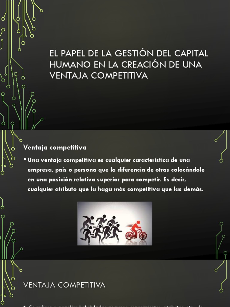 El Papel de La Gestión Del Capital Humano en La Creacion de Una Ventaja