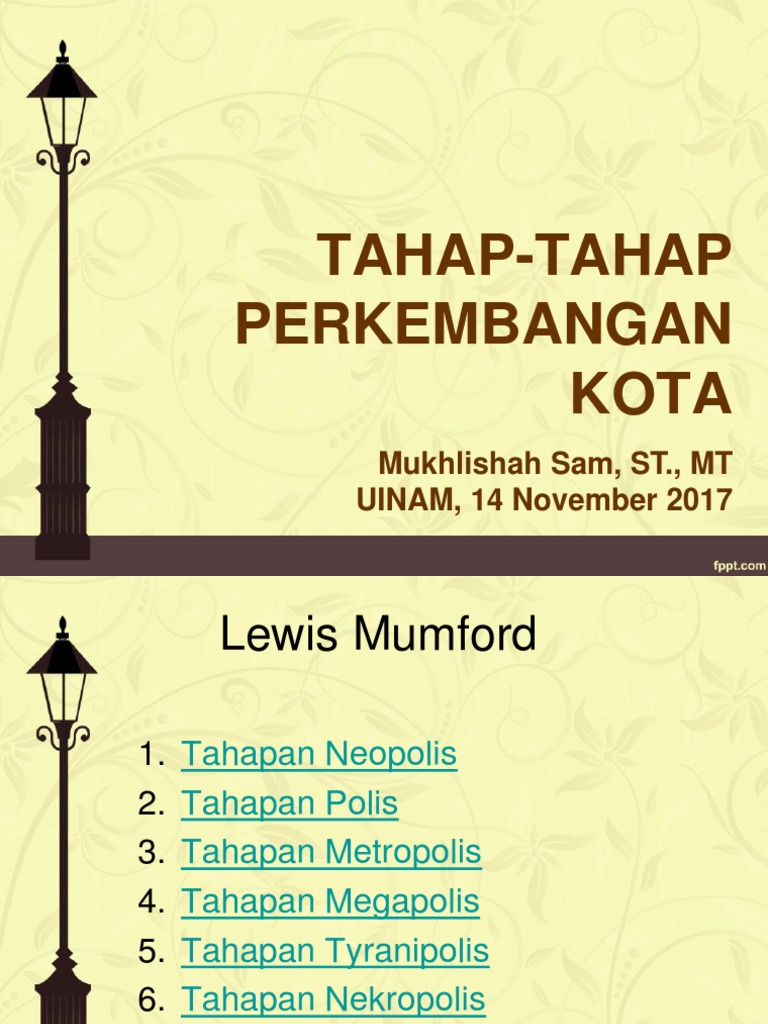Tahap Tahap Perkembangan Kota