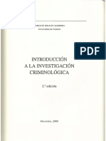 INTRODUCCIÓN. A LA INVESTIGACIÓN. CRIMINOLÓGICA. 2.° Edición. GRANADA, 2009 PDF