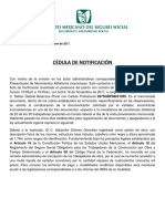 Cédula de Notificación Acta Administrativa y Cédula de Notificación de Resolución