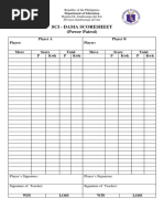 Damath Scoresheet