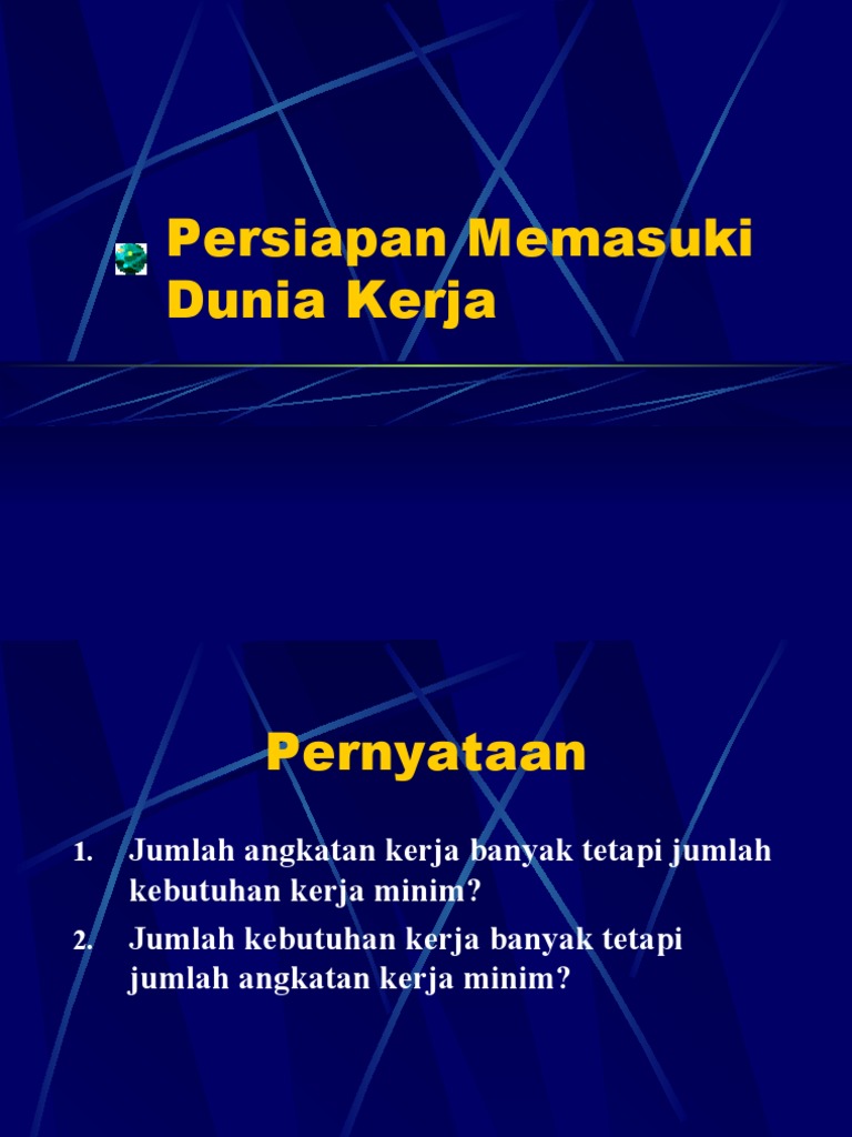 Persiapan Memasuki Dunia Kerja Pdf