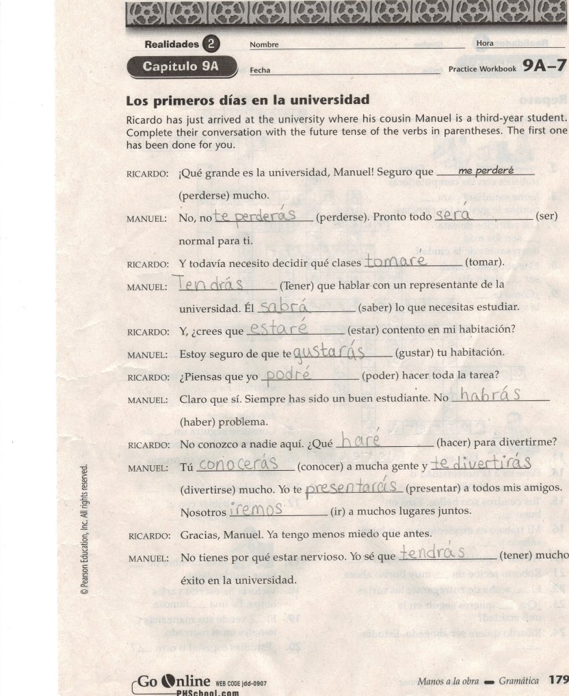 Spanish Workbook 179 | PDF