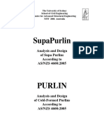 Supapurlin: Analysis and Design of Supa Purlins According To As/Nzs 4600:2005