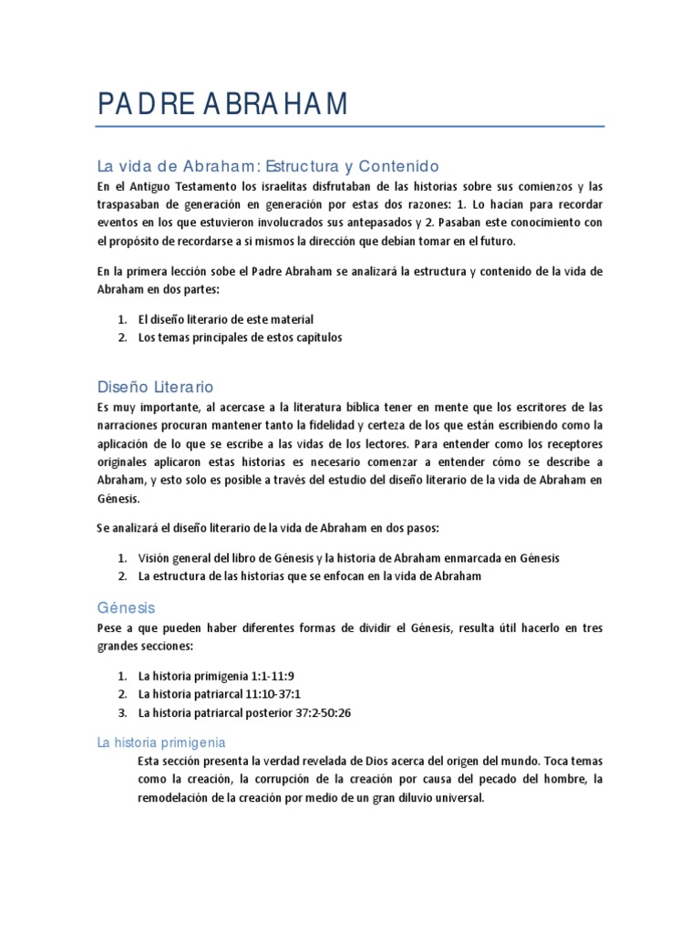 La Vida y Promesas de Abraham | PDF | Abrahán | Libro del Génesis