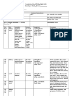 Production Schedule Ratatoille