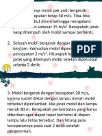 Mobil dipercepat dan diperlambat