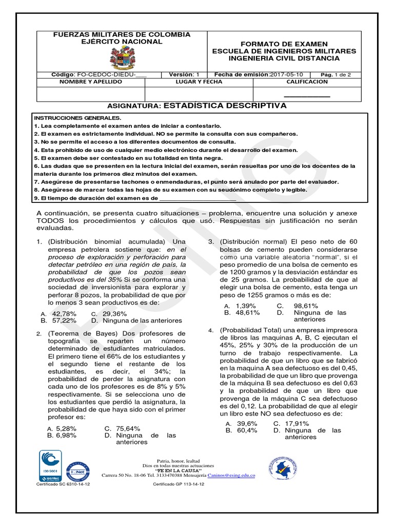 Estadistica Descriptiva Corte 3 20171 Jojhan Jimenez Bello