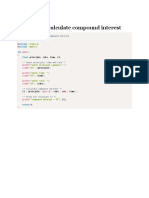 Program To Calculate Compound Interest