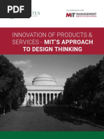 Innovation of Products and Services Mit S Approach To Design Thinking