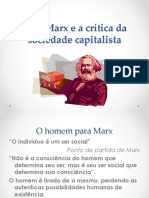 Marx e a Critica a Sociedade