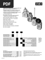 Standard Heavy Duty Limit Switches FD/FP/FL: Options and Ordering Codes