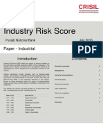 Industry Risk Score for Paper - Industrial