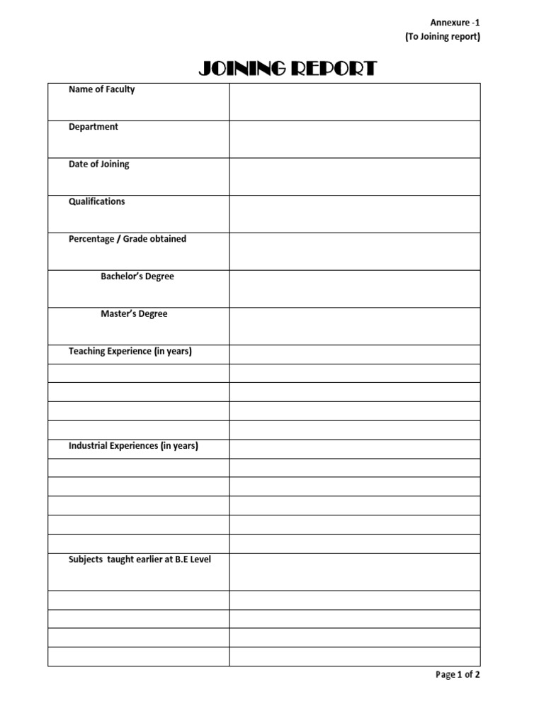 Joining Report Page 1 of 2 PDF