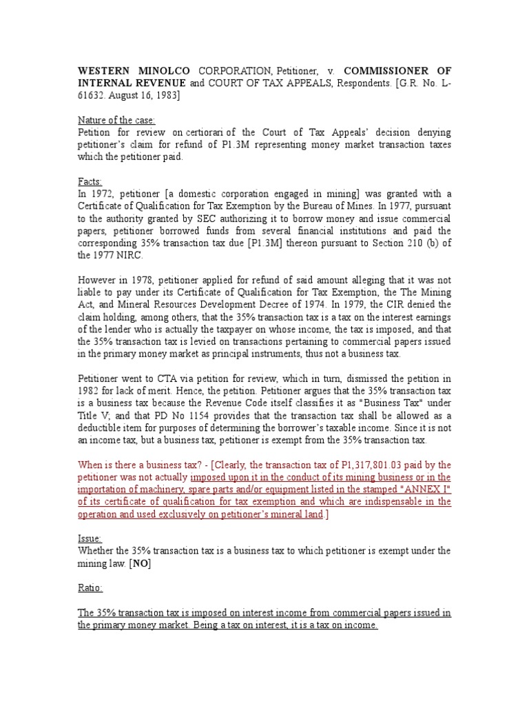 x-western-vs-cir-case-digest-ok-download-free-pdf-corporate-tax-taxes