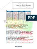 1.3 - Ficha de Trabalho - Past Simple (3) - Soluções