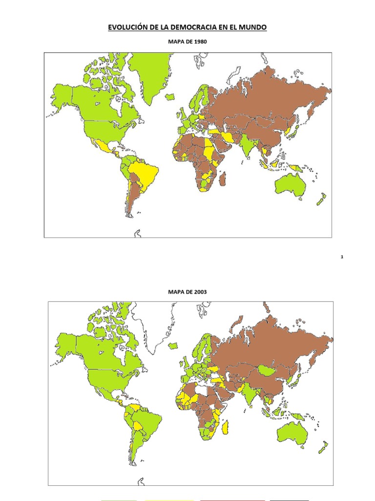Evolución de La Democracia en El Mundo | PDF | Américas | África