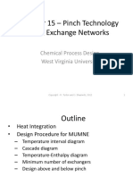 Chapter 15 - Pinch Technology Heat Exchange Networks: Chemical Process Design West Virginia University