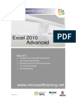 Excel 2010 Advanced Training Manual
