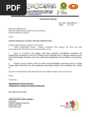 Surat Mohon Khidmat Pdf