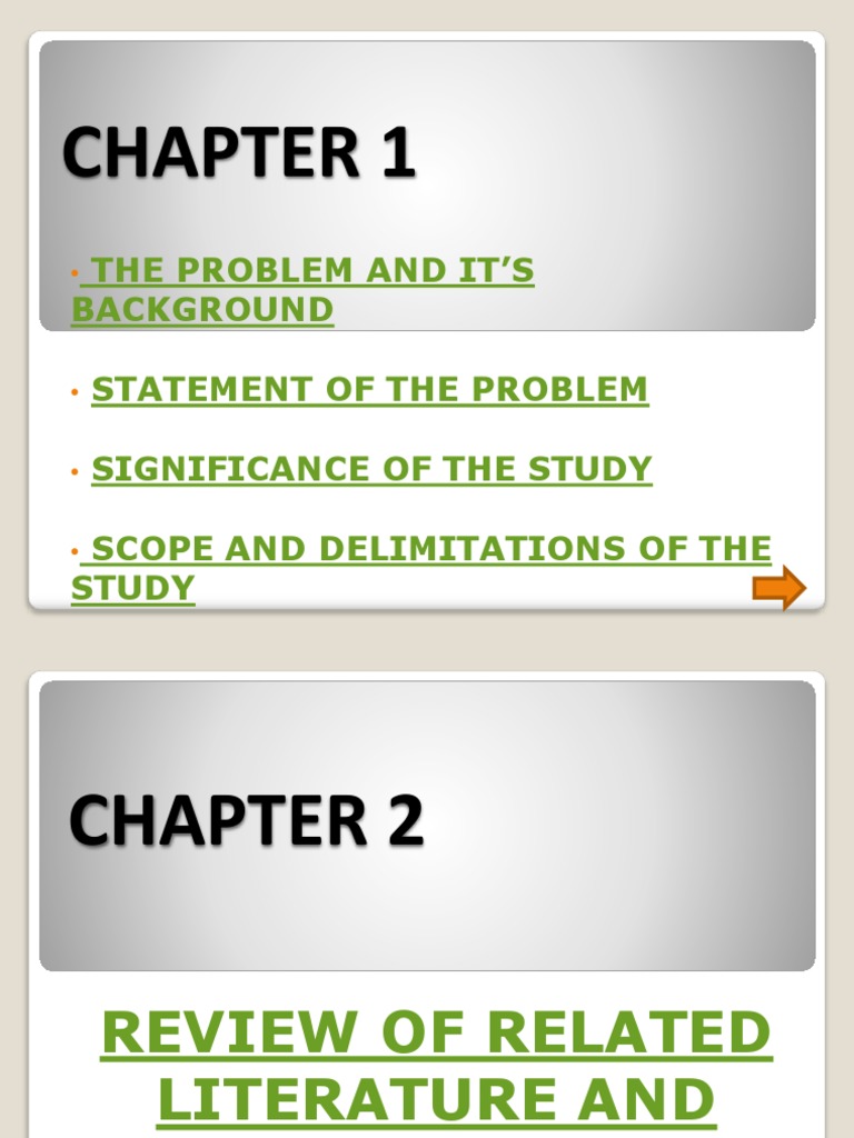 The Problem and It'S Background Statement of The Problem Significance ...