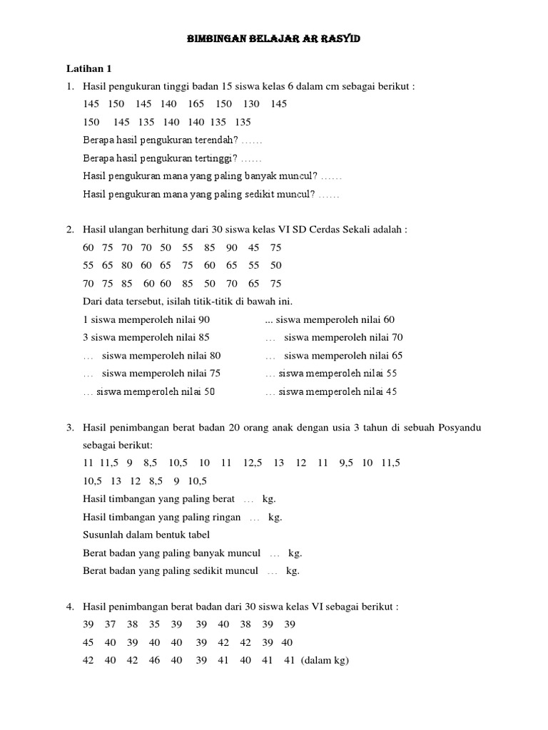 Latihan 1 | PDF | Metode & Bahan Ajar | Sains & Matematika