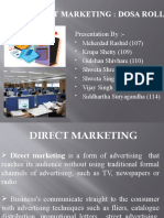 Direct Marketing: Dosa Roll: Presentation By