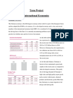 Term Project International Economics: Economic Overview