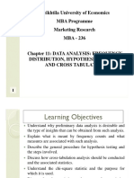 Chapter 11: DATA ANALYSIS: FREQUENCY DISTRIBUTION, HYPOTHESIS TESTING, AND CROSS TABULATION