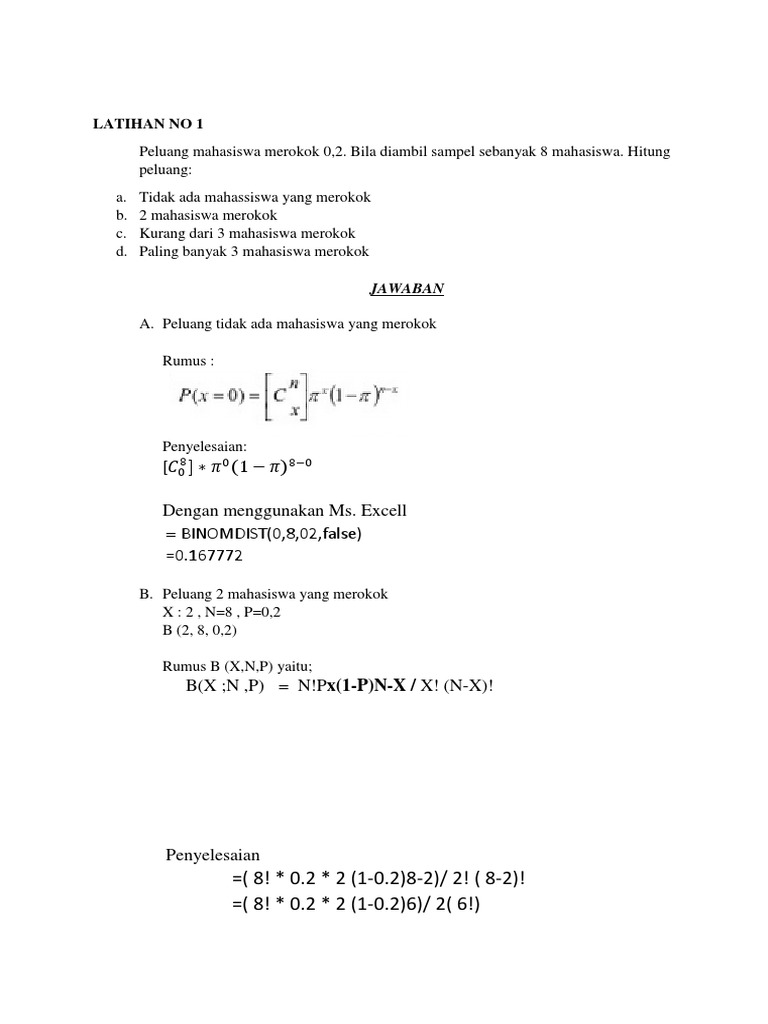 Contoh Soal Statistik Dan Probabilitas