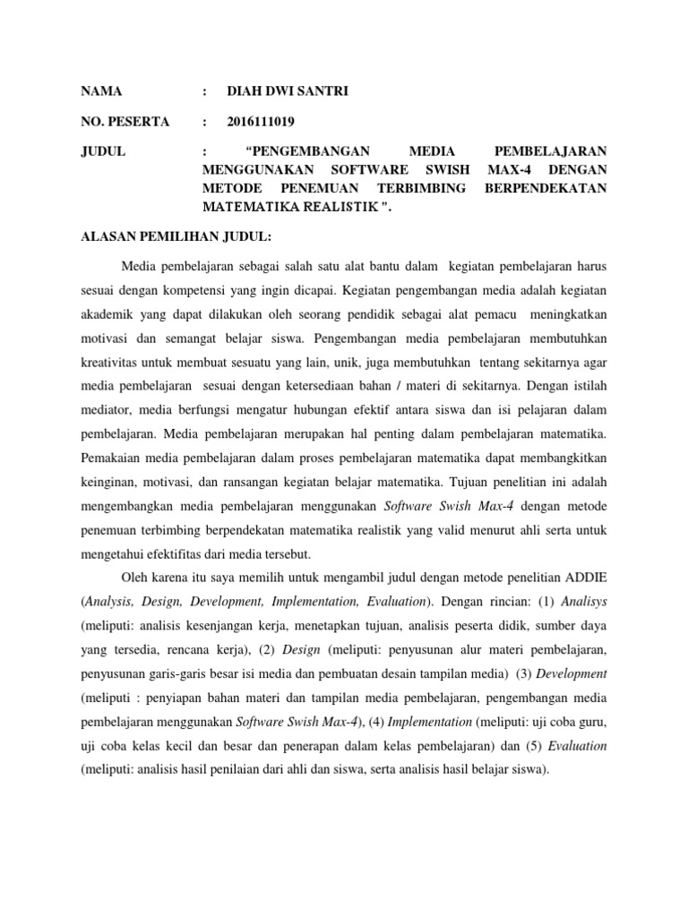 Alasan Memilih Judul