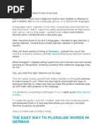 A1 German Grammar Essentials PDF | PDF