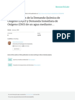 Determinación de La Demanda Química de Oxígeno (DQO) y Demanda Inmediata de Oxígeno (DIO) de Un Agua Mediante..