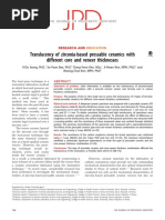 Jeong Translucency of Zirconia-Based Pressable Ceramics With Different Core and Veneer Thicknesses