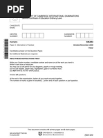 Physics Alternative To Practical (5054) OCT-NOV 2008