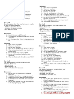 Speaking Test Mock Test April 2013: Interview