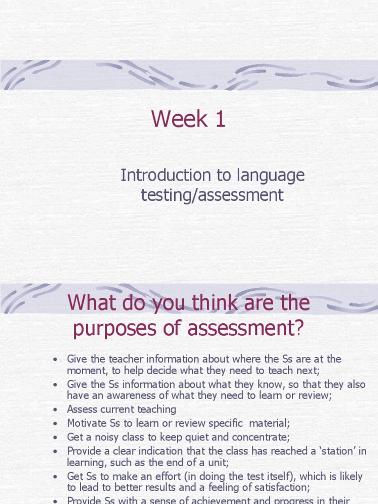 Introduction | Educational Assessment | Test (Assessment)