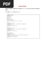 In-Lab Tasks: Task 01: Compute and Plot The Convolution by Any of The Two Procedures, Where and