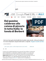 Dal Paesino Calabrese Alla Catena Di Pizzerie in Tutta Italia - La Favola Di Berberè - Repubblica