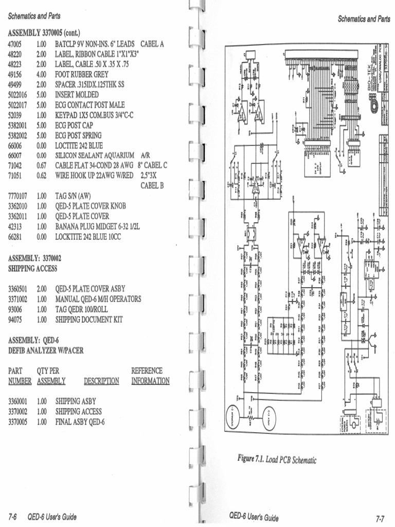 Bio Tek QED 6 Defibrillator Analyzer Circuit Diagram