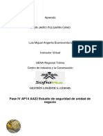 Fase IV AP14 AA22 Estudio de Seguridad de Unidad de Negocio