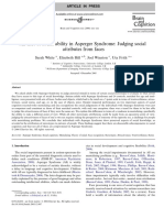 An Islet of Social Ability in Asperger Syndrome, Judging Social Attributes From Faces